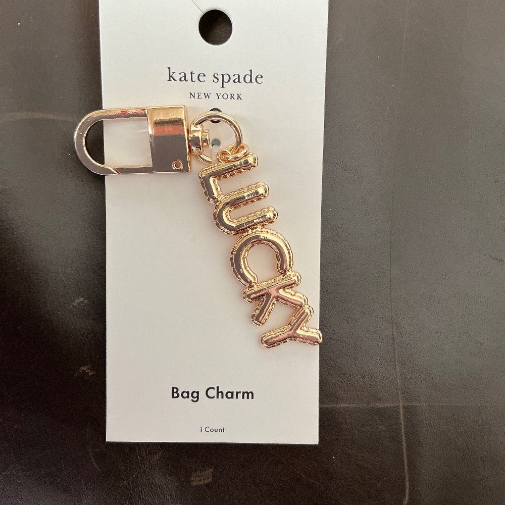 Kate Spade x Target drop “LUCKY” Bag Charm/Key Ring